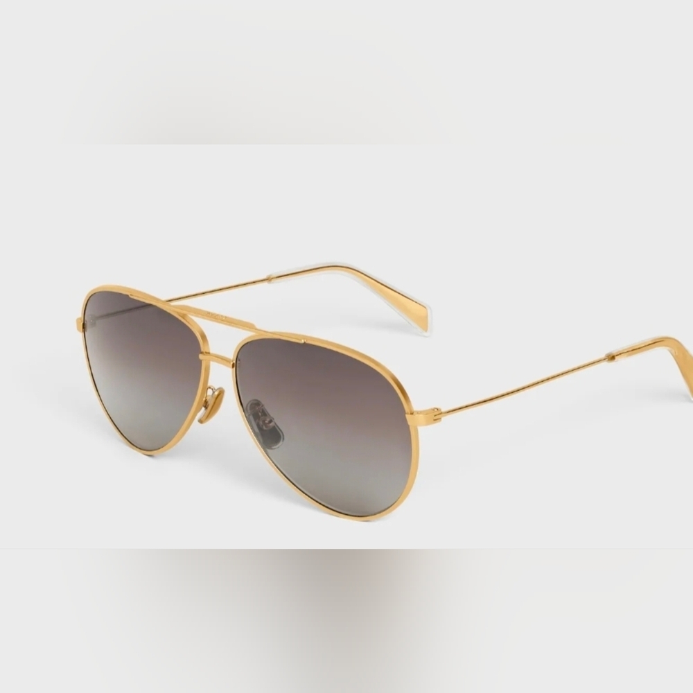 Celine METAL FRAME 02 SUNGLASSES IN METAL WITH MINERAL GLASS LENSESGOLD